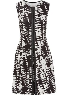 Платье с принтом в стиле батик (белый/черный) Bonprix