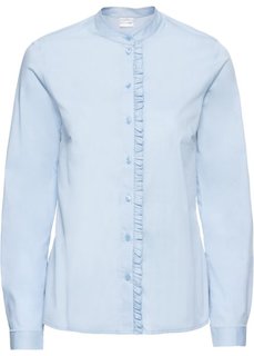 Блузка с воланами (синий пастельный) Bonprix