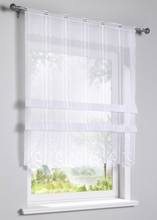 Штора Ада, прорезные петли (белый/белый) Bonprix