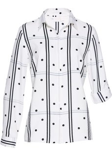 Блузка с принтом (черный/белый с рисунком) Bonprix