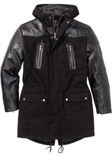 Пальто Regular Fit в байкерском стиле (черный) Bonprix