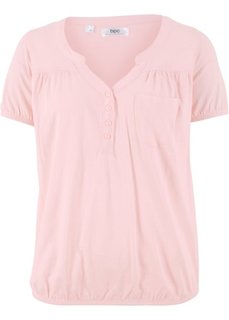 Блузка с коротким рукавом (нежно-розовый) Bonprix