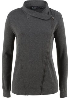 Куртка байкерская из трикотажа (антрацитовый меланж) Bonprix