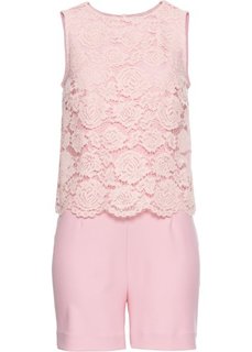 Мини-комбинезон с кружевом (нежно-розовый) Bonprix