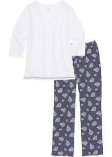 Пижама (синий с рисунком) Bonprix
