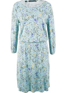 Платье с рукавом 3/4 (дымчато-мятный в цветочек) Bonprix