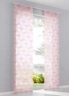Японская штора Волны (1 шт.), Шина с лентой велкро (розовый) Bonprix