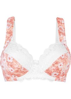 Бюстгальтер, чашка D (экрю/персиковый с рисунком) Bonprix