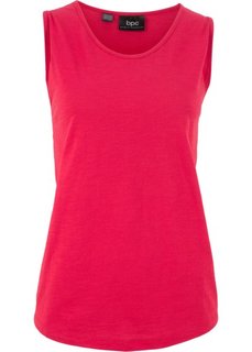 Топ из материала фламе (красный) Bonprix