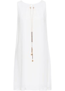 Платье с аксессуаром (белый) Bonprix