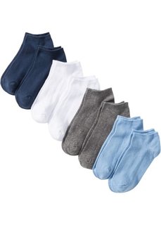 Короткие носки (8 пар) (белый + темно-синий + серый меланж + синий лед) Bonprix