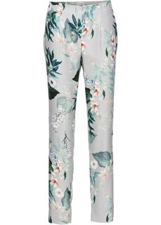 Брюки-морковки (светло-серый с узором) Bonprix