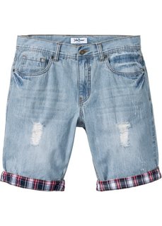 Бермуды Loose Fit (нежно-голубой «потертый») Bonprix