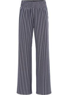 Брюки-палаццо из плотного трикотажа (темно-синий/белый в полоску) Bonprix
