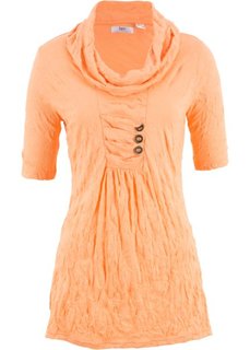Туника из жатого трикотажа с рукавом 1/2 (абрикосовый) Bonprix
