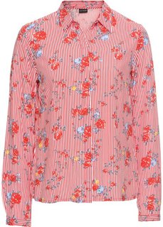 Блузка (цвет белой шерсти/клубничный в цветочек) Bonprix