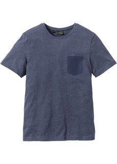 Футболка Slim Fit (темно-синий меланж) Bonprix