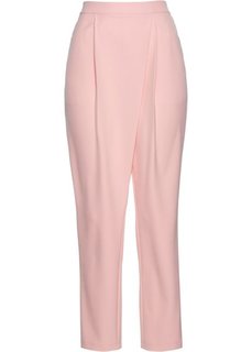 Брюки с поясом без застежки (розовый) Bonprix