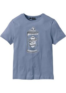 Футболка Slim Fit (синий матовый) Bonprix