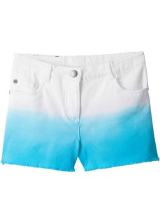 Шорты из твила с эффектом деграде (белый + карибский синий) Bonprix