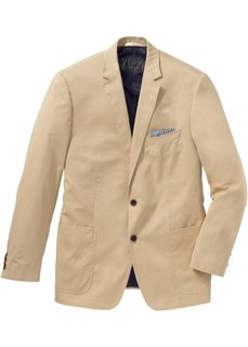 Хлопковый жакет Regular Fit, низкий + высокий рост U + S (бежевый) Bonprix