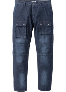 Джинсы-карго Regular Fit Straight, cредний рост (N) (темно-синий) Bonprix