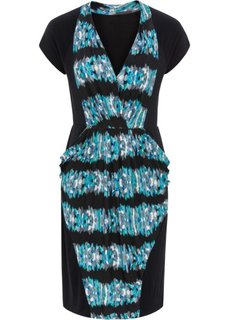 Платье (черный/синий с узором) Bonprix