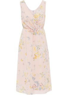 Платье (кремово-розовый/рисунок с бабочками) Bonprix