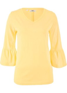 Футболка с рукавом 3/4 (нежно-желтый) Bonprix