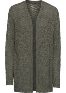 Кардиган вязаный (оливковый меланж) Bonprix