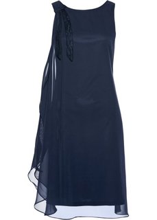Платье с декоративным бантом (темно-синий) Bonprix