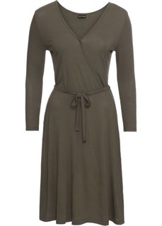 Трикотажное платье (темно-оливковый) Bonprix
