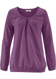 Футболка с длинным рукавом (виноградный) Bonprix