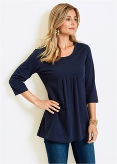 Футболка с рукавом 3/4 (белый/черный) Bonprix