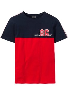 Футболка Regular Fit (темно-синий/красный) Bonprix
