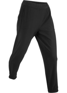 Брюки на эластичном поясе, длина 7/8 (черный) Bonprix