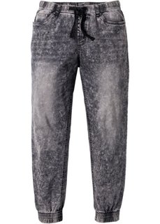 Джинсы Slim Fit Straight без застежки (серый деним) Bonprix