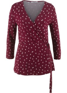 Футболка с рукавом 3/4 (красный рододендрон с рисунком) Bonprix