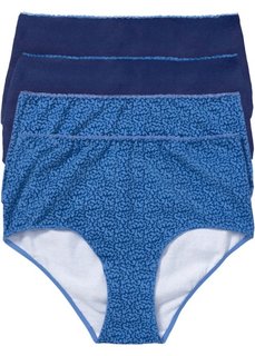 Высокие трусики (4 шт.) (ночная синь с узором) Bonprix