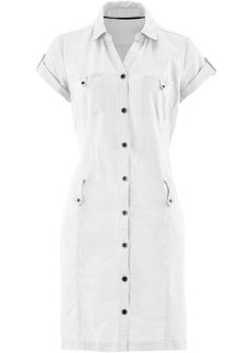 Льняное платье (белый) Bonprix