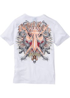 Футболка Slim Fit (белый) Bonprix