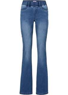 Джинсы-суперстретч BOOTCUT без застежки, высокий рост (L) (синий) Bonprix