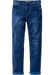 Очень мягкие брюки Slimfit, Размеры  116-170 (ночная синь «потертый») Bonprix