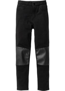 Эластичные брюки с заплатками на коленях, Размеры  116-170 (черный) Bonprix