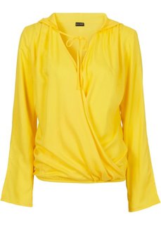 Блузка с капюшоном (ярко-желтый) Bonprix