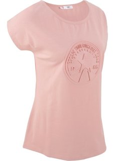 Футболка с тиснением (винтажно-розовый) Bonprix