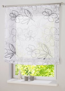 Римская штора Роми, Шина с лентой велкро (серый/черный) Bonprix