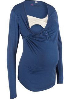 Для будущих мам: футболка с функцией кормления (темно-синий) Bonprix