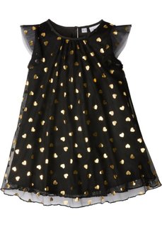 Платье с блестящим принтом (черный/золотистый с рисунком) Bonprix