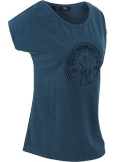 Футболка с тиснением (темно-синий) Bonprix